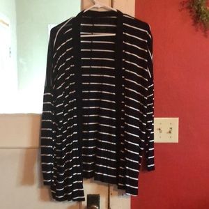 Bumpstart black/white striped maternity cardigan